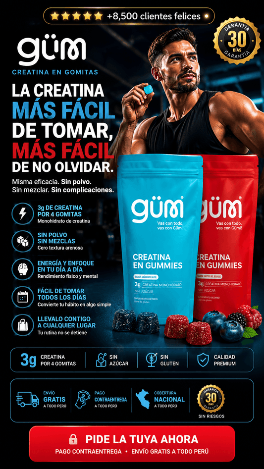 ¿Olvidas tomar tu creatina? GÜM™ Creatina en Gomitas